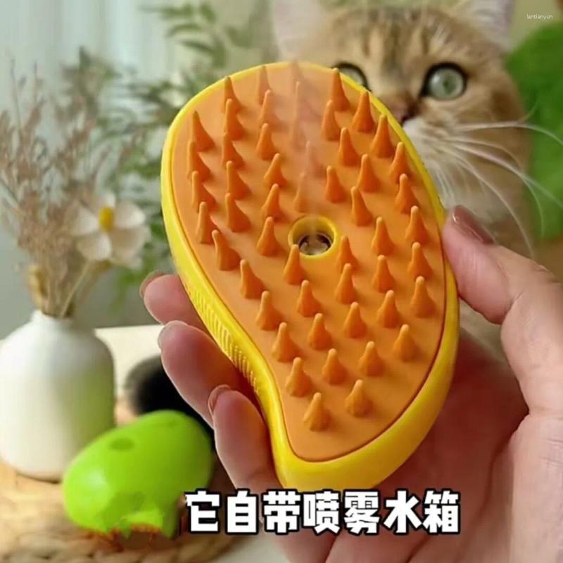 Cat Carriers 3 in1 Steamy Brush 3-in-1 Dog Electric Spray Hair Borsts Pet Grooming Massage Comb Borttagning