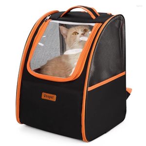 Transporteurs de chat Transporteurs d'animaux Chats Voyage Petit hamster extérieur Effacer Transportin Para Gatos Accessoires