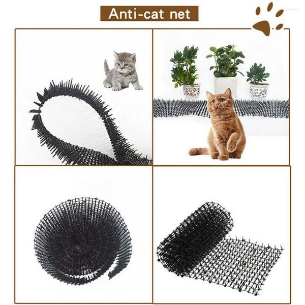 Porte-chats Anti-réseau 13 49cm, tapis Anti-chat et antiparasitaire, bande de piquants en plastique, bouchon de creusement, clôture en maille résistante