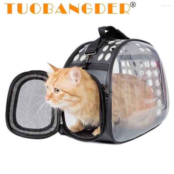 Porteurs de chats arrivée sac de porte-avions 360 ° plus large vision skylight loncienne hremptable cage