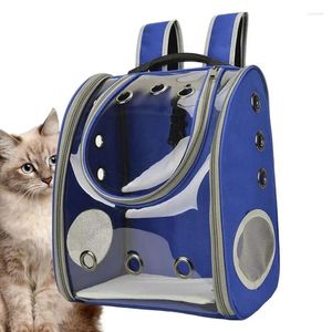 Cat dragers rugzak huisdierpakket pakket dubbele schouder draagbare reizen outdoor honden puppy's transparante tassen ontworpen voor
