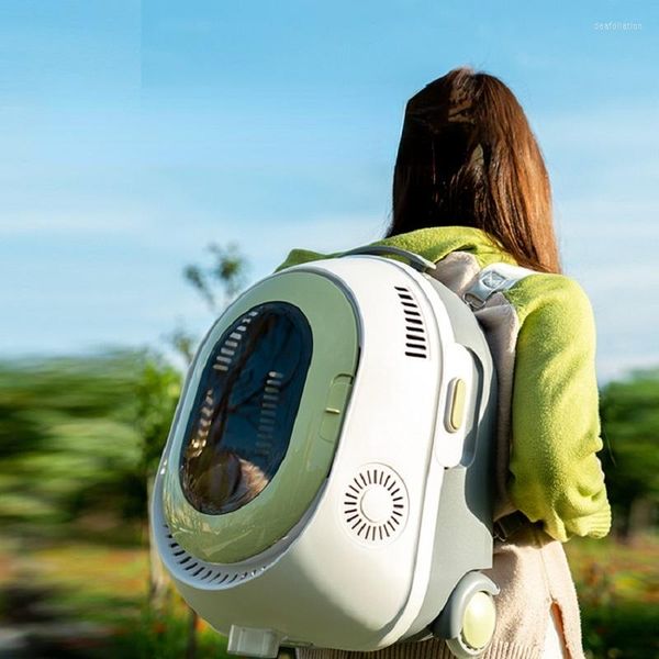 Chat transporteurs sac climatisation Pet grande capacité Portable sac à dos accessoires sac à dos transporteur respirant avec roues