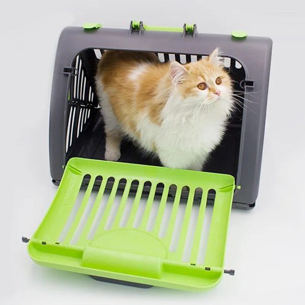 Bolsa transportadora para gatos, jaula portátil para salida de coche, caja de aire para perros, suministros plegables para mascotas