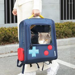 Sac de transport pour chat, Console de jeu, sac à dos de voyage, Portable, respirant, grand espace, pliable, pour animaux de compagnie