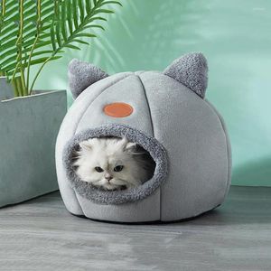 Lit de transport pour chats, résistant au chaud et au froid, accessoires de nid pour animaux de compagnie, fournitures de maison de grotte, hiver