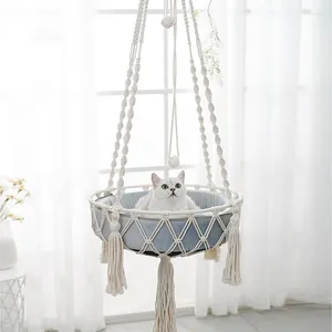 Cat Carriers Boheemse katten Swing Basket Pet Supplies Hangmat Slapend Dekens Hang Bed Bed Huis voor Window Products