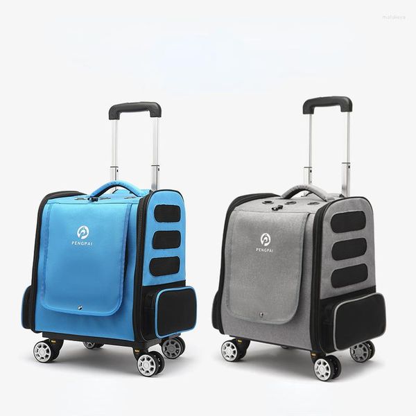 Transportadores para gatos, carrito transpirable para mascotas al aire libre, jaula portátil de viaje para gatitos, mochila para perros, bolsa transportadora para cachorros de gran capacidad, suministros