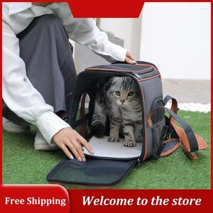 Porteurs de chats respirant le sac à main de l'épaule jiuti est également facile un sac portable sac à dos confortable gris clair