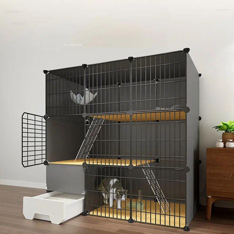 Cat Carriers Caes z toaletą Cae One Litter House Super Lare Free Space Villa Do