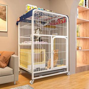 Cat Carriers Cage Double Household Indoor Super Free Space With Toilet Pet Two-Story House Nest Factory