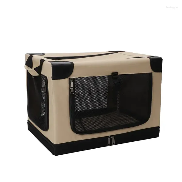 Porte-chats voiture chien Cage petite et moyenne taille siège de sécurité pour animaux de compagnie coffre pliable transporteur ventilé respirant chenil