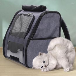 Mochila transportadora para gatos, cortina móvil, bolsa de viaje transpirable para gatos, transporte de cachorros, suministros para mascotas