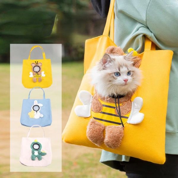 Sac de porteurs de porteurs de chats mignon show show head small dog tolebas épaule épaule transportant la pochette douce