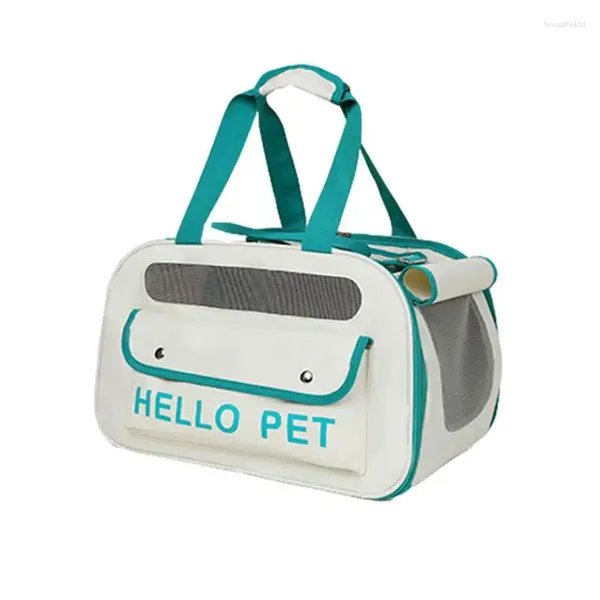 Bolsa transportadora para gatos, bolsa de transporte portátil plegable para mascotas con correa de hombro extraíble para gatos pequeños, medianos, perros y cachorros