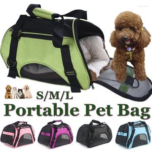 Porteurs de porteurs de porte-chats sac sur un animal portable pliable pliable sac à dos respirant transport approuvé la compagnie aérienne transportant pour chats petit chien