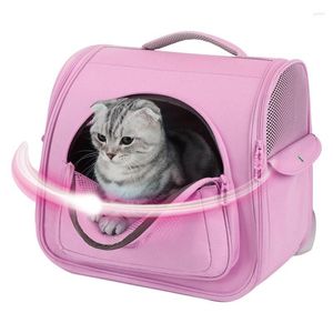 Cat Carriers Carrier Geventileerde Kitten Draagbare Puppy Tas Voor Reizen Wandelen Wandelen Lichtgewicht Ruime Huisdier Outdoor Rugzak