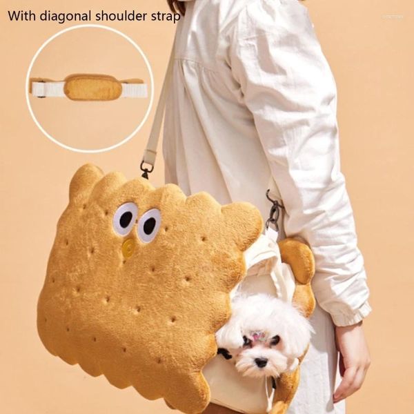 Porteurs de chats dessin animé Biscuit Shape Backpacks for Dogs Puppy Tote Sacs sac à dos Sac pour animaux de compagnie Small Dog Supplies