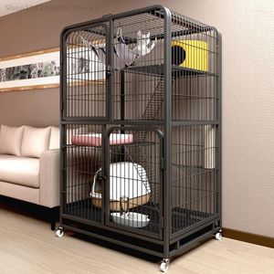 Porte-chats Chats Cages Fortes Clôtures D'espace Libre Pour L'élevage D'animaux Villas D'intérieur Confortable Fournitures Pour Animaux De Compagnie Chatterie Maison