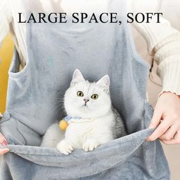 Transportadores para gatos Catsuit delantal para el pelo antiadherente babero bolsa antiarañazos ropa para mascotas