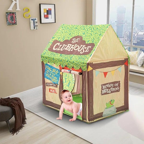 Cat Carriers Clubhouse Tent Kids jouent des tentes pour les jouets pour garçons jouets en intérieur et en plein air pour enfants Playhouse avec fenêtre de porte enracinement