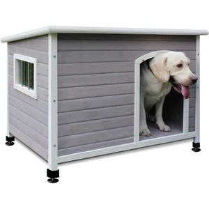 Cat Carriers Crates Houses 33.4 Winddichte buitenhuis met deur schattige houten hond grote schuur tent 240426