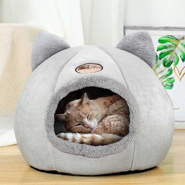 Coutrage de chats caisses maisons 40x40cm en peluche molle circulaire de chat pour animaux de compagnie pour chaude