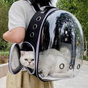 Caisses de porteurs de chats Houses sac à dos pour usage extérieur CAT portable de grande capacité de grande capacité spatiale de cage pour animaux de compagnie Capsule Box aviation Supplies H240407