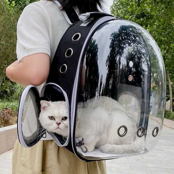 Carriers Catiers Cajas de la mochila para uso al aire libre Cat Capsule Pet Space Capsule Capsule de cápsula de aviación H240407 H240407