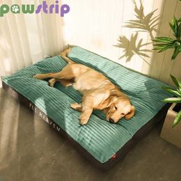 Porteurs de chats caisses maisons lits de chiens gros chien doux et épais coussin de veille pour animaux de compagnie de compagnie de compagnie non glissante surdimensive chenil chaleur hiverth canapé de chien détachable fournit des animaux de compagnie 240426