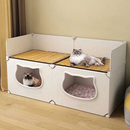 Porteurs de chats caisses maisons de chat lit détachable chat cachette de chat confortable petit chien nid cave lavable lit de chat