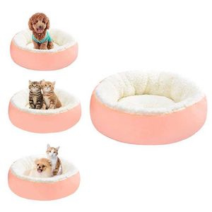 Katdragers kratten huizen hondenbed huis roze ronde nest huisdier schuilplaats geschikt voor kleine en middelgrote honden katten puppy's comfortabel warme slaapmand 240426