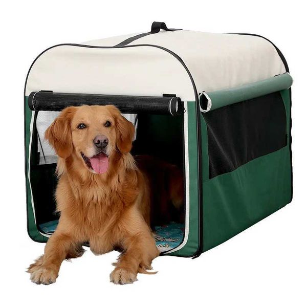 Porteurs de chats caisses maisons de chien vert maison chaude grande maison cage pour chiens d'été avec des tentes de compagnie portables et pliables