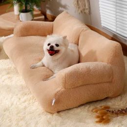 Carriers de carreras Cajas Casas Luxury Dog Sofa Super Soft Pet Sleep Pet Slee Sleep Sleepable y Slip Dog Cam Products Sleep Sleep para Gatos 240426