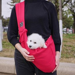 Portadores de gatos, casas de cajas, bolsa para mascotas al aire libre, eslingas para perros, bolso de mano, bolsos pequeños para perros, bolsos de un solo hombro, malla frontal para cachorros Oxford