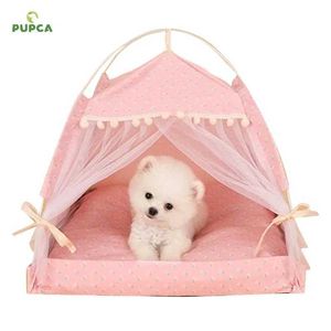 Porteurs de chats caisses maisons pour chiens de compagnie canapé de lit de chat nid princesse tapage de voyage tente de chat petite et de taille moyenne chiot intérieur cave animal de compagnie 240426