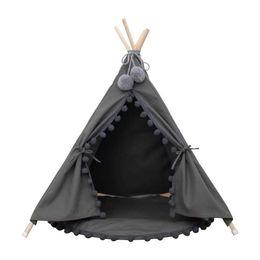Porteurs de chats caisses maisons Teepee Pet Dog With Mats and Blackboard Minet House - Portable Washable Tent Tent Green Theme Chog Travel House 240426
