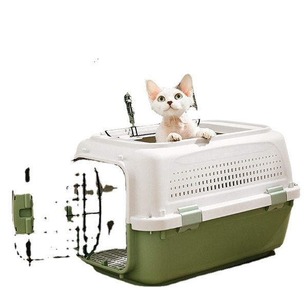 Cat Carriers Crates Houses Tll Pet Flight Case Cat Cage Dog Cat Check-in Suitcase Aircraft Cage Car Portable 230726