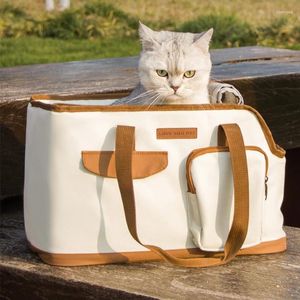 Cat dragers Aangepaste zachte draagbare draagbare huisdierenreizen Handtas Tas Tas Small Dog Purse Carrier Bag Pockets