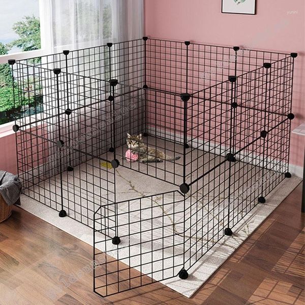 Chat transporteurs bricolage Pet Cage fer maille grande maison intérieure Villa 20X30/35X35Cm multi porte fenêtre pliante détachable Hous