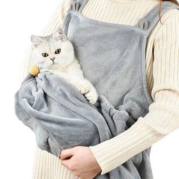 Sac de transport pour chat et chien, écharpe souple anti-rayures pour accompagnement, tablier respirant et réglable pour dormir