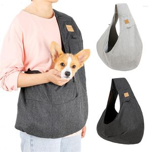 Porte-chats Chien Transportant Sac À Dos Portable Pet Sling Bag Pour Petits Chiens Ou Chats Sécurité Fonctionnelle Câlin Voyage En Plein Air Chiot Transporteur