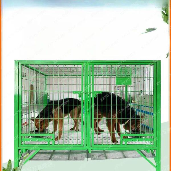 Portadores de gatos Jaula para perros Gran perrera al aire libre Granja Malinois Cría Audaz Jaula de acero sólido Casa Villa Lujo
