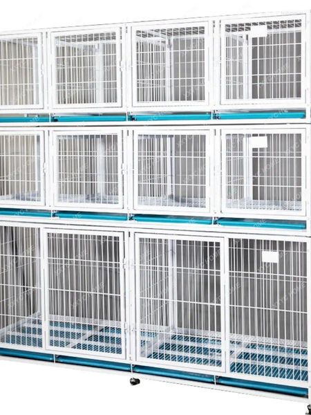 Portadores de gatos Dog Crate Pet Store Gabinete Foster aislamiento Jaula interior de tres capas