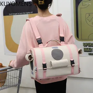 Cat Carriers Dog Designer Portable Pu Bag Pet Travel Luxury Carrier Fashion Fabrikant Twee kleuren Levering