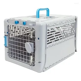 Porteurs de chats chiens de chien 19 "en plastique pliable kennel gris gris 1 morceau 1 morceau