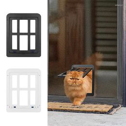 Cat Carriers Doggy Door Pet Strong en duurzaam Safe F-Lip Slotable magnetisch scherm Buitenhonden katten raam Dubbele ontwerppoort