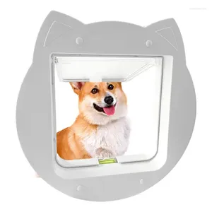 Kattendragers Deurinterieur Met 4-voudig slot Beveiligingsklep voor hond Kitten Puppy Veiligheidshek ABS Plastic Kleine dierbenodigdheden