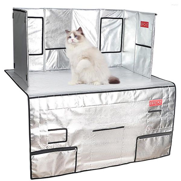 Porte-chats EFCAT, Cage d'exposition pour animaux de compagnie, jupe de planche de fond de Table de beauté