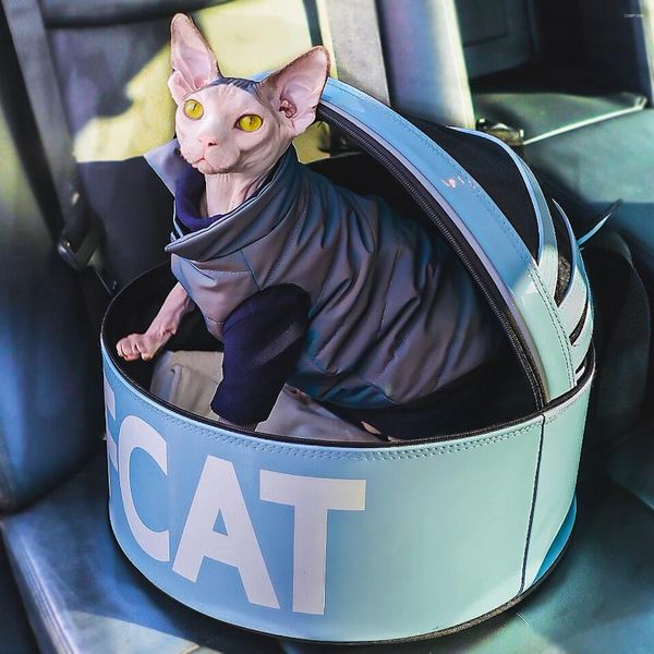Transportadores para gatos EFCAT Cama mediana móvil para mascotas Bolsa para asiento de automóvil Transportín para perros de viaje