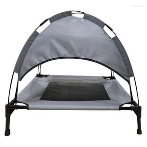 Lit de chien surélevé pour transporteurs de chat avec lits respirants à auvent Tente d'ombrage portable robuste pour le camping de plage extérieur